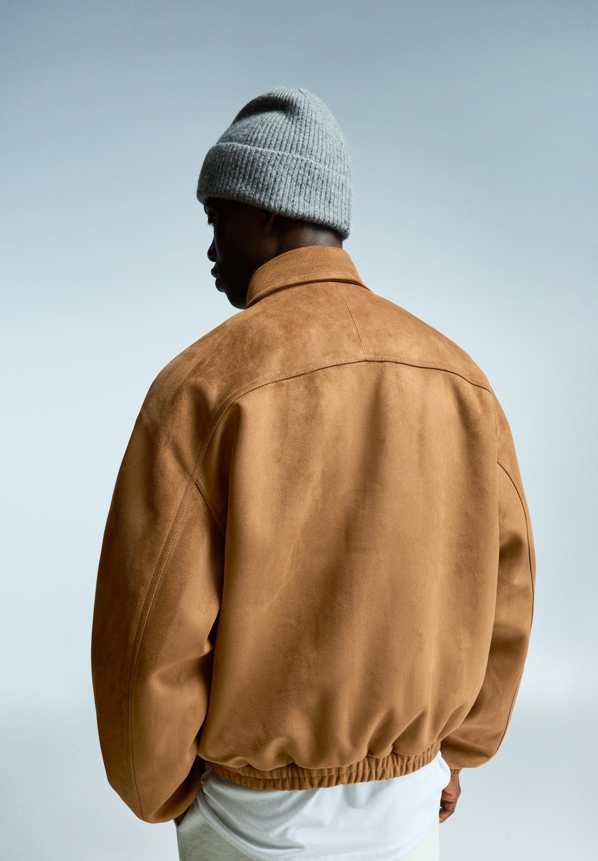 Giacca in similpelle Bershka - color sabbia