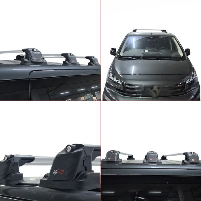 Barras de techo ACE-3 compatibles con Peugeot Expert Traveller 2017-2026, portaequipajes para coche, aluminio gris, 2 barras.