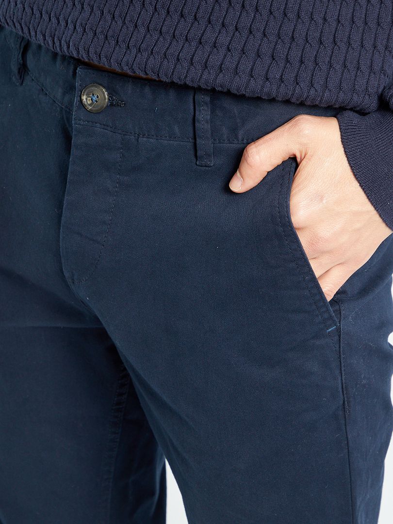 Calça Chino Slim - Tamanho 34 - Azul