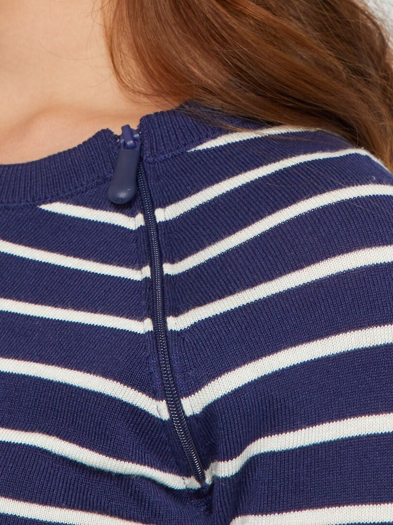 Sweter z cienkiej dzianiny - So Easy - NIEBIESKI