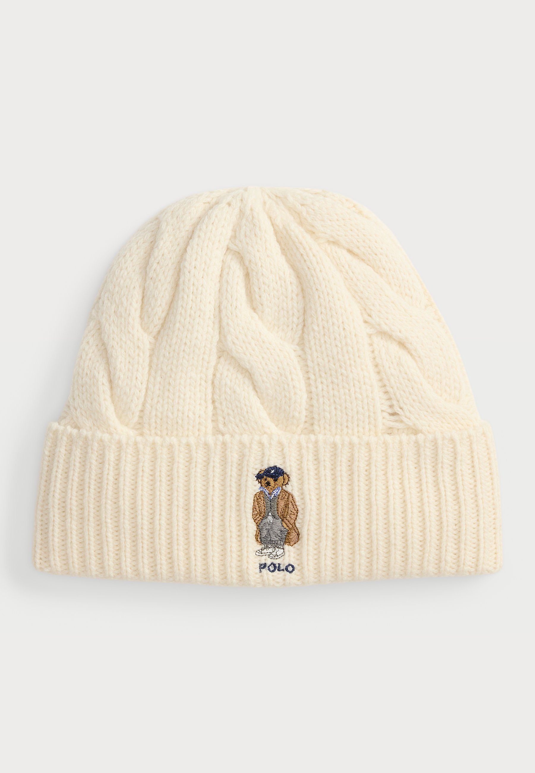Polo Ralph Lauren POLO BÄR ZICKENSCHNITTEN-MÜTZE AUS WOLLMISCHUNG - Mütze - Creme
