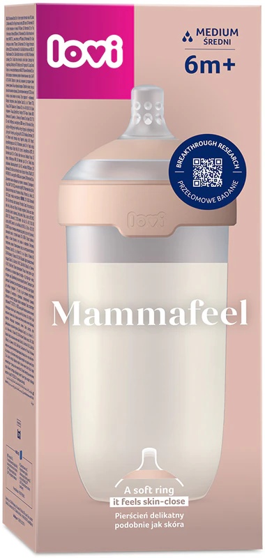 LOVI Mammafeel buteliukas, 330 ml, kūdikių buteliukas