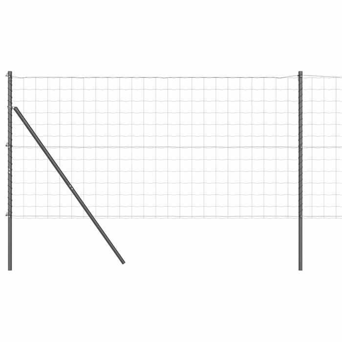 BURKE® Grijze schutting met palen, grijs 1,4 x 10 m, staal en PVC, 17,33 kg, hoge kwaliteit A7215