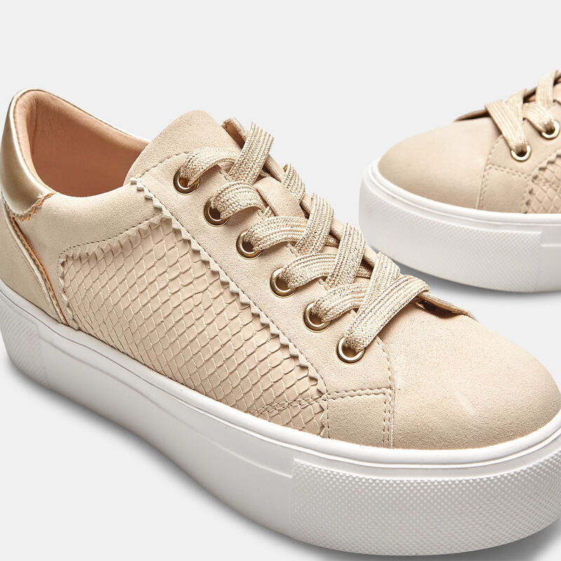 Damsneakers med platåsula