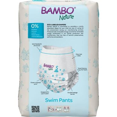 Bambo Nature Badebukser Sensitiv Hud S 7-12 kg Babybleier 12 enheter 12 enheter