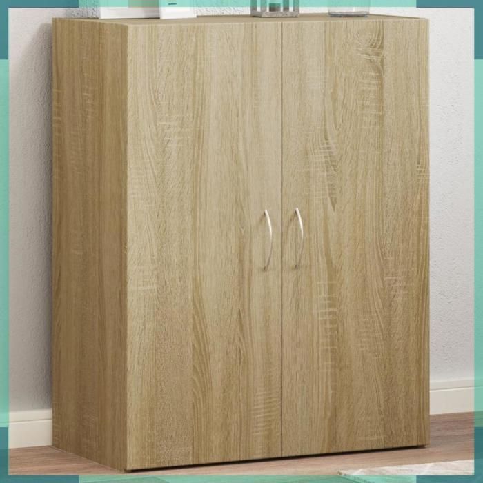 ASHATA Sonoma Oak Engineered Wood Filing Cabinet - FHE840767
