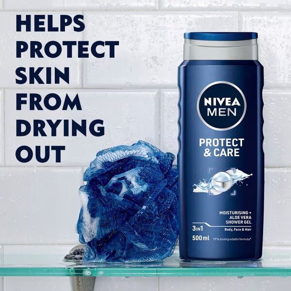 NIVEA Men Protect & Care gel za prhanje<br>500 ml - Normalna koža