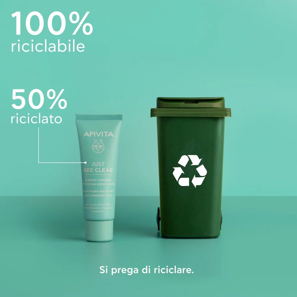 APIVITA Apivita Just Bee Clear Hydra 40 ml ματ ενυδατική κρέμα