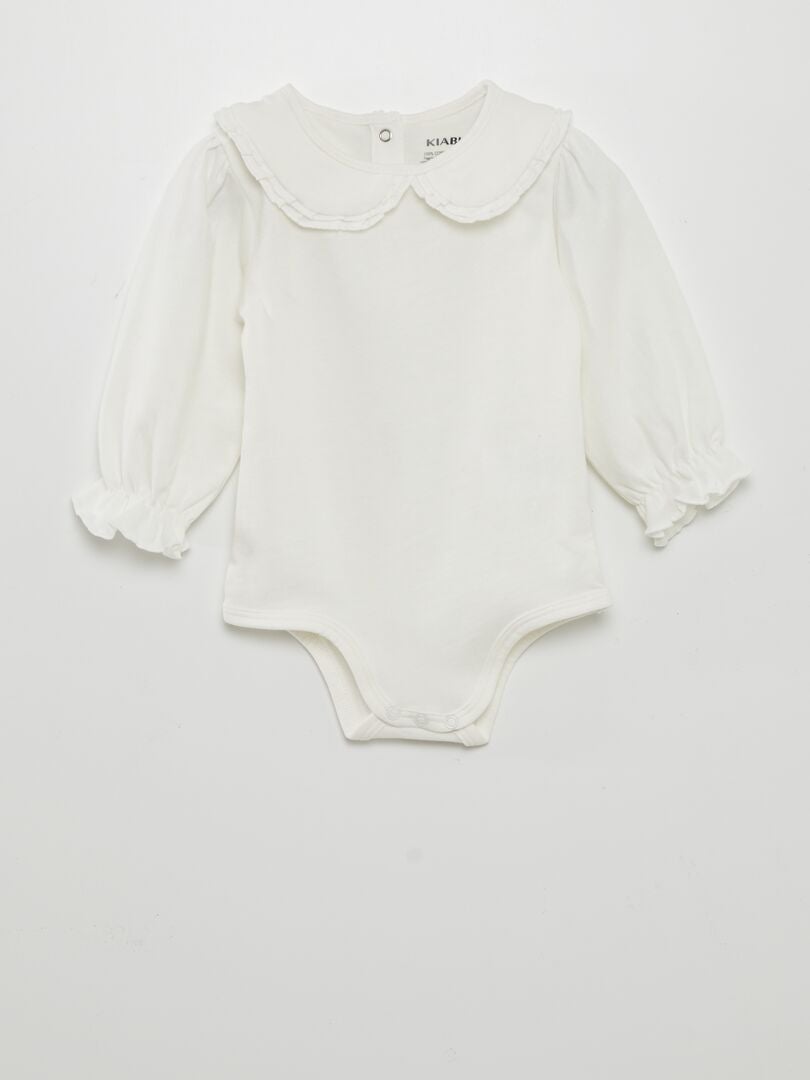 Body com decote cruzado - BRANCO