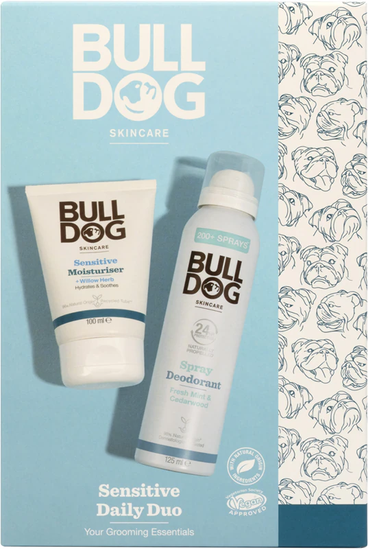 Conjunto de presente Bulldog Sensitive Duo para corpo e rosto masculino