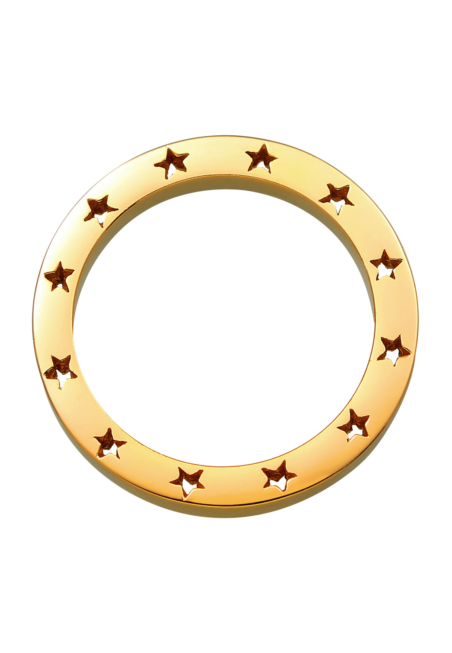 Elli Coeur Cut-Out Filigrane Bague Femme - (925/1000) Argent Plaqué Or