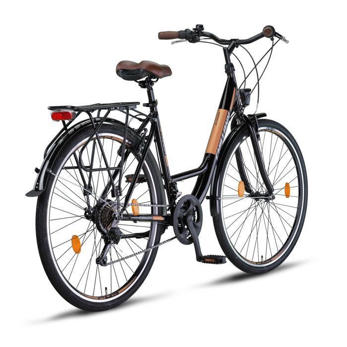 Chillaxx Strada Premium City Bike - Noir frein en V, 28 pouce