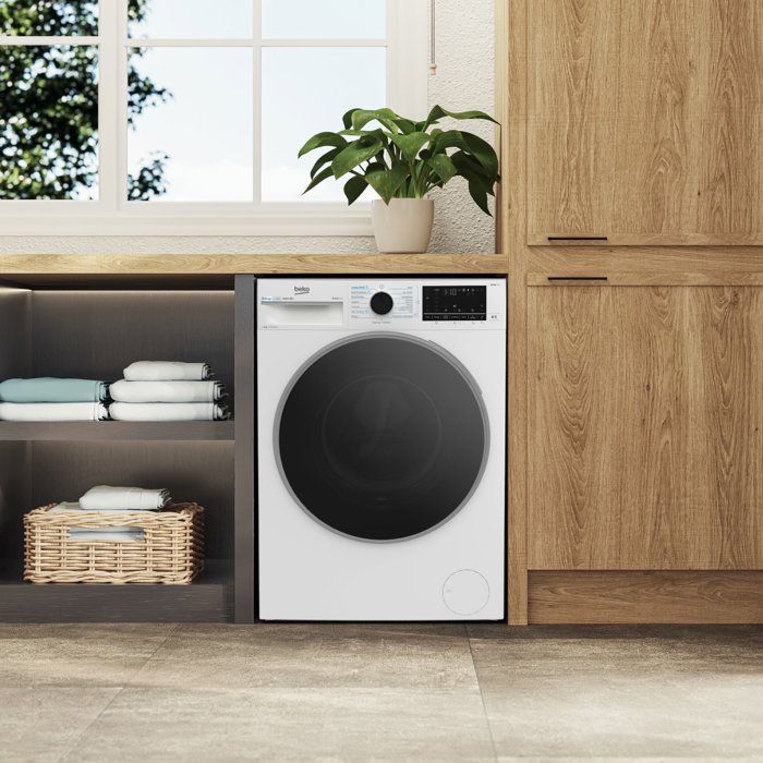 Lavatrice a carica frontale BEKO B7WFU39411WDOS serie bPro 700 - 9 kg - Induzione - Larghezza 60 cm - 1400 giri/min - Classe energetica A - Dosaggio automatico - Bianca