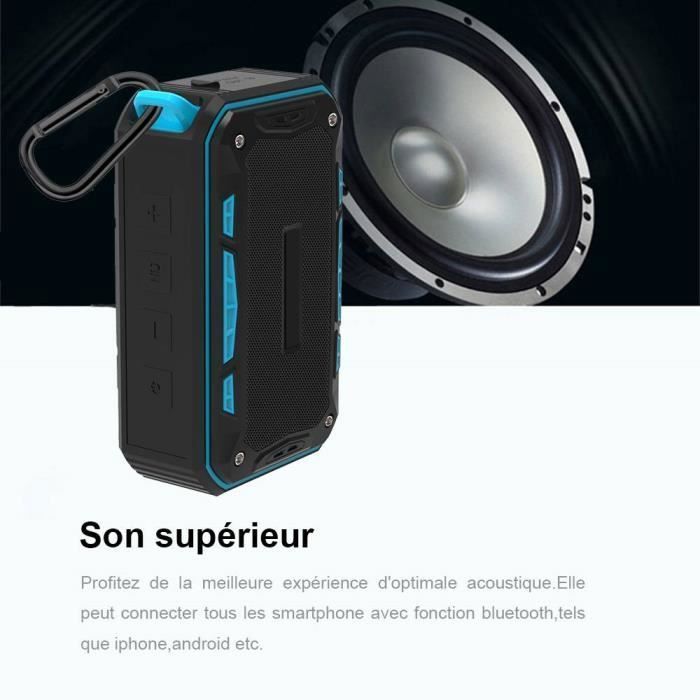 Caixa de Som Esportiva Bluetooth 4.1 à Prova d'Água - EFCONNECTION - Preta - 8h de Duração da Bateria