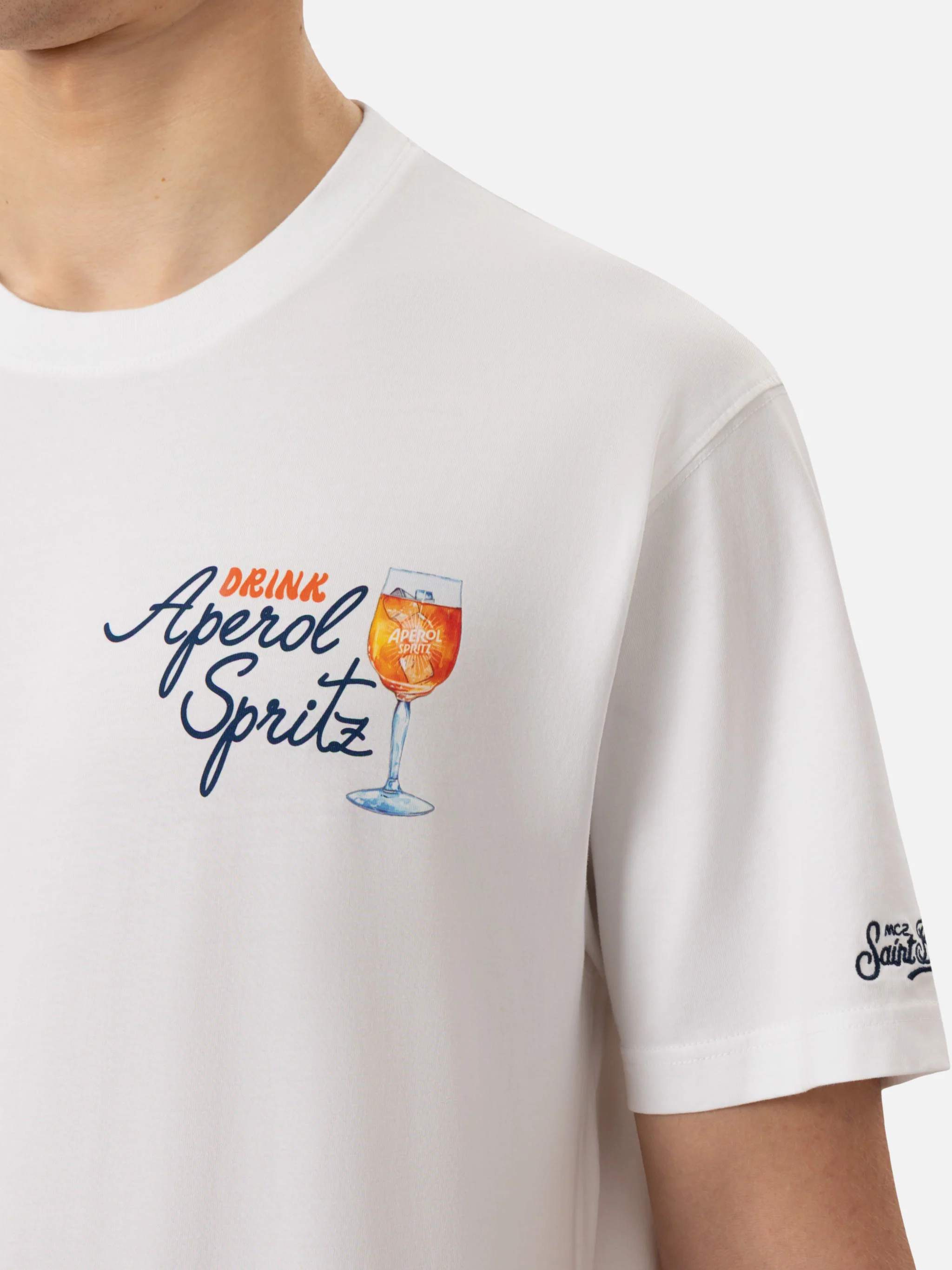 T-shirt Man in cotone con stampa Aperol Spritz Drink | APEROL SPECIAL