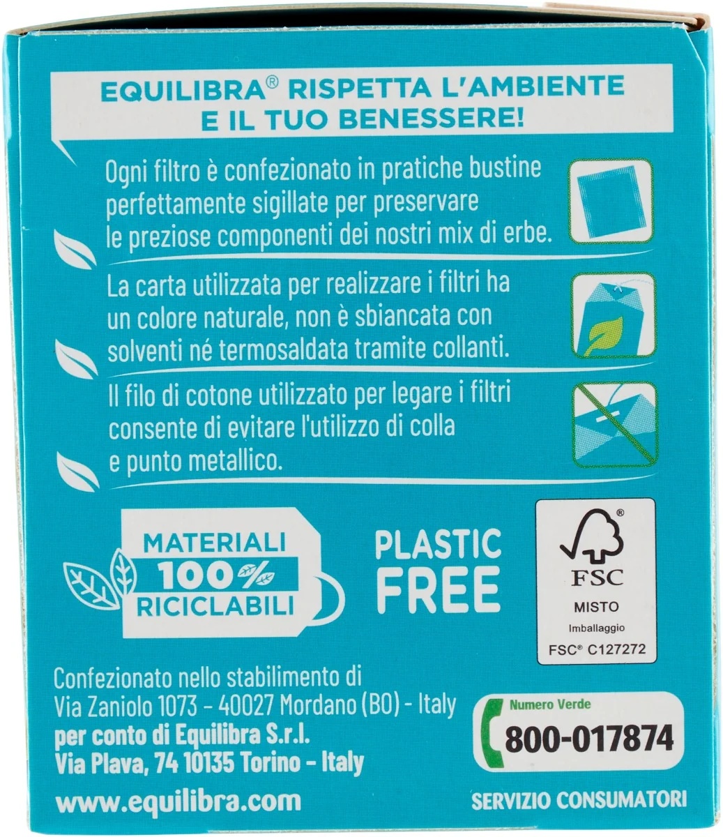 EQUILIBRA Entgiftender Kräutertee Equilibra 15 Filter Aloe, Klette, Brennnessel, Birke, Löwenzahn
