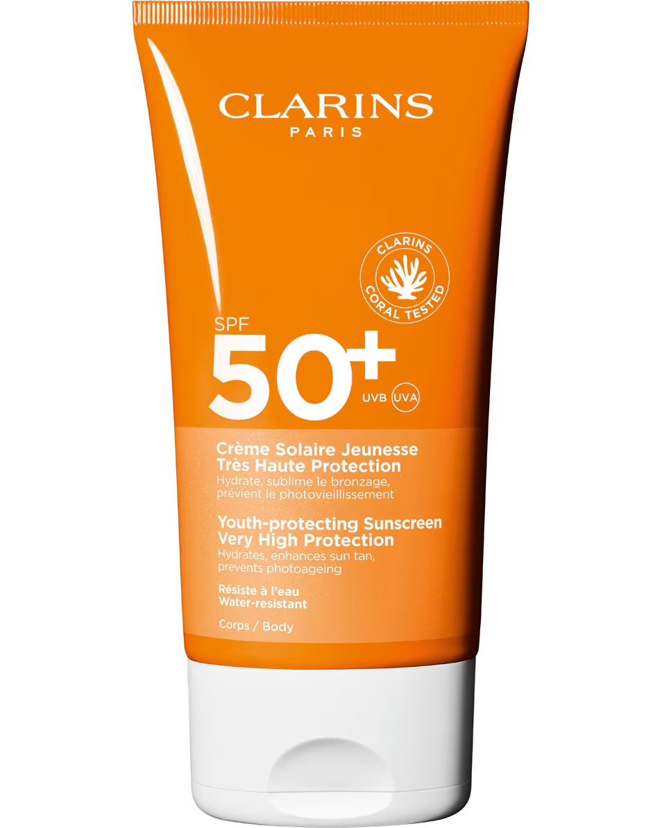 CLARINS Sun Care Body Cremă solară cu protecție pentru tinerețe Corp Protecție foarte ridicată SPF 50