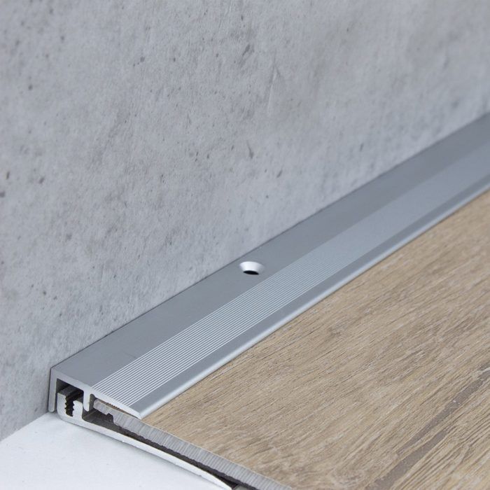 Profilo di finitura, listello di rifinitura laminato, H 5-9 mm, L 21 mm, in 2 parti, alluminio anodizzato, forato, bronzo scuro-900