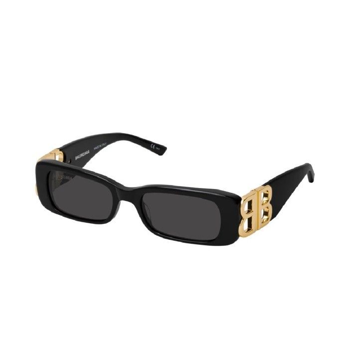Sunglasses - Balenciaga - BB0096S - Black - Wraparound - Women's