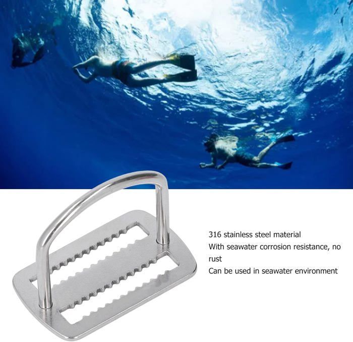Stainless Steel Serrated Scuba Diving Weight Belt Retainer Stopper, D-Ring Retainer Plugs