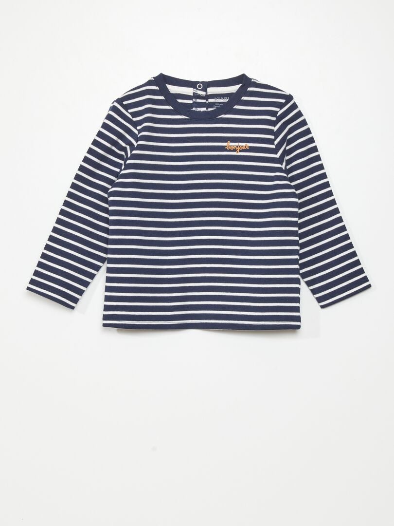 T-shirt in zeemansstijl - BLAUW