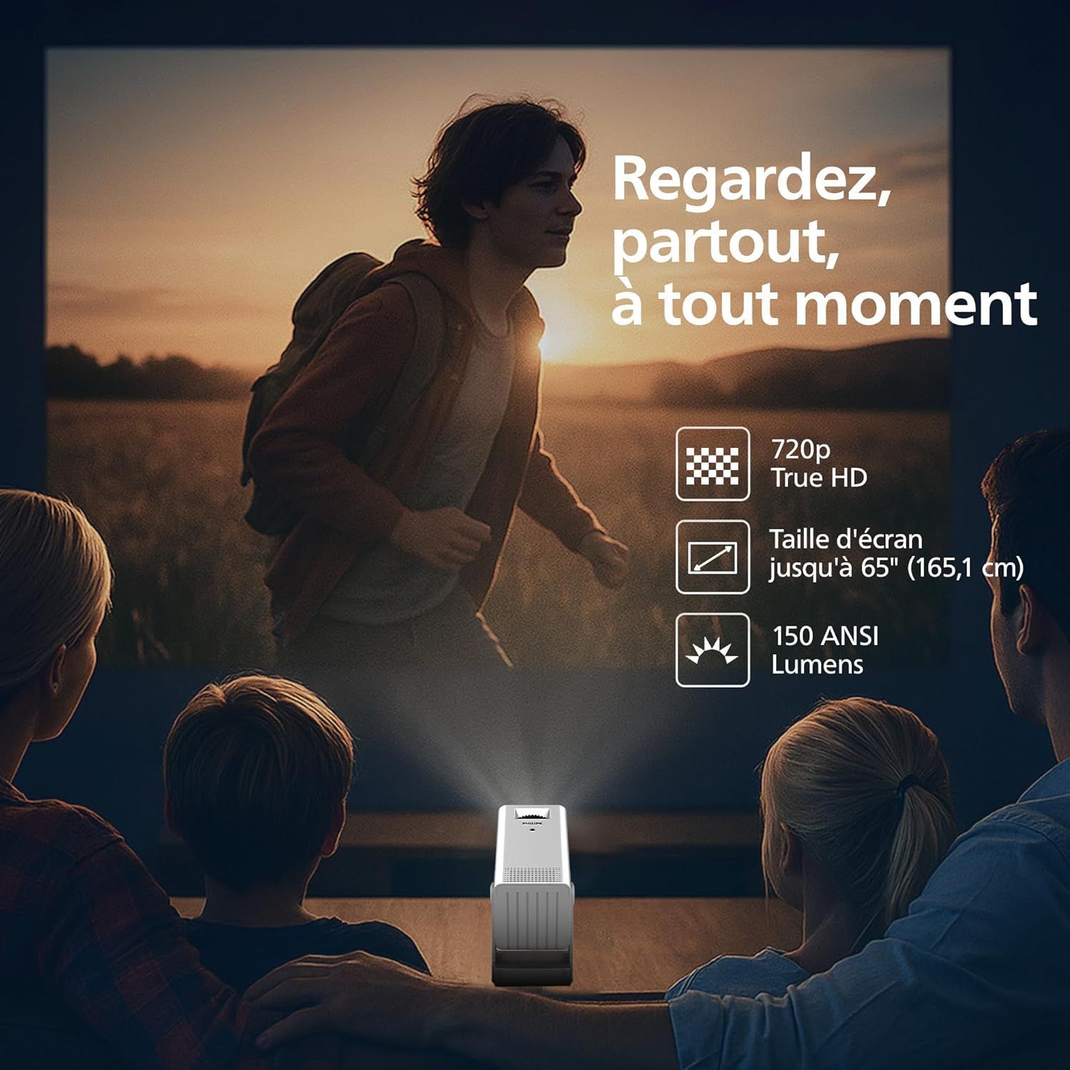 Proyector de vídeo - PHILIPS - NeoPix 140 - HD 720p - LED - Wi-Fi - Blanco
