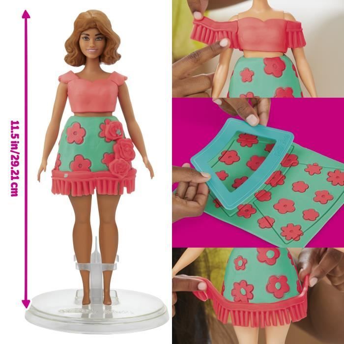 Set di pasta modellabile Play-Doh Barbie con fiori e frange