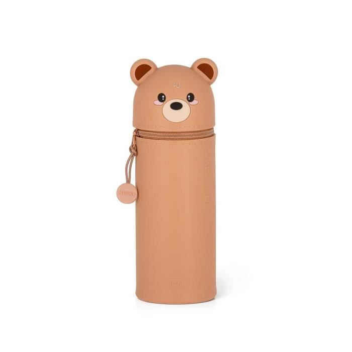 2-in-1 Federmäppchen – LEGAMI – KA0011 – Weiches Silikon – Bär – Kawaii