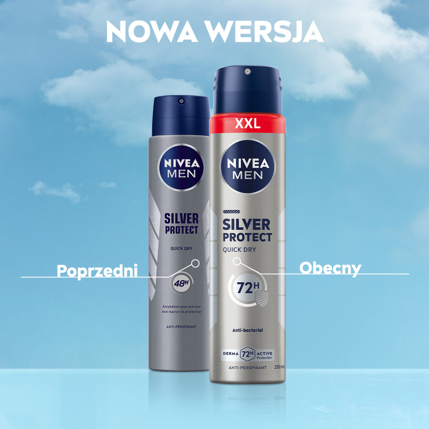 Nivea Men Antiperspirant Roll-on 50ml Silver Protect Men