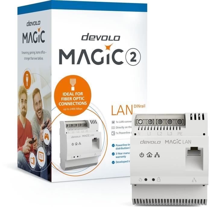 DEVOLO Magic 2 LAN DINrail - 2400 Mbps DIN-rail powerline module