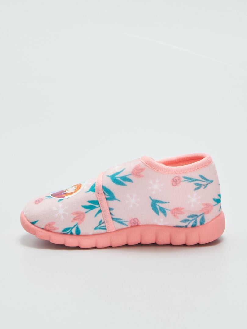 'Frozen' hoge slippers met klittenbandsluiting - BEIGE