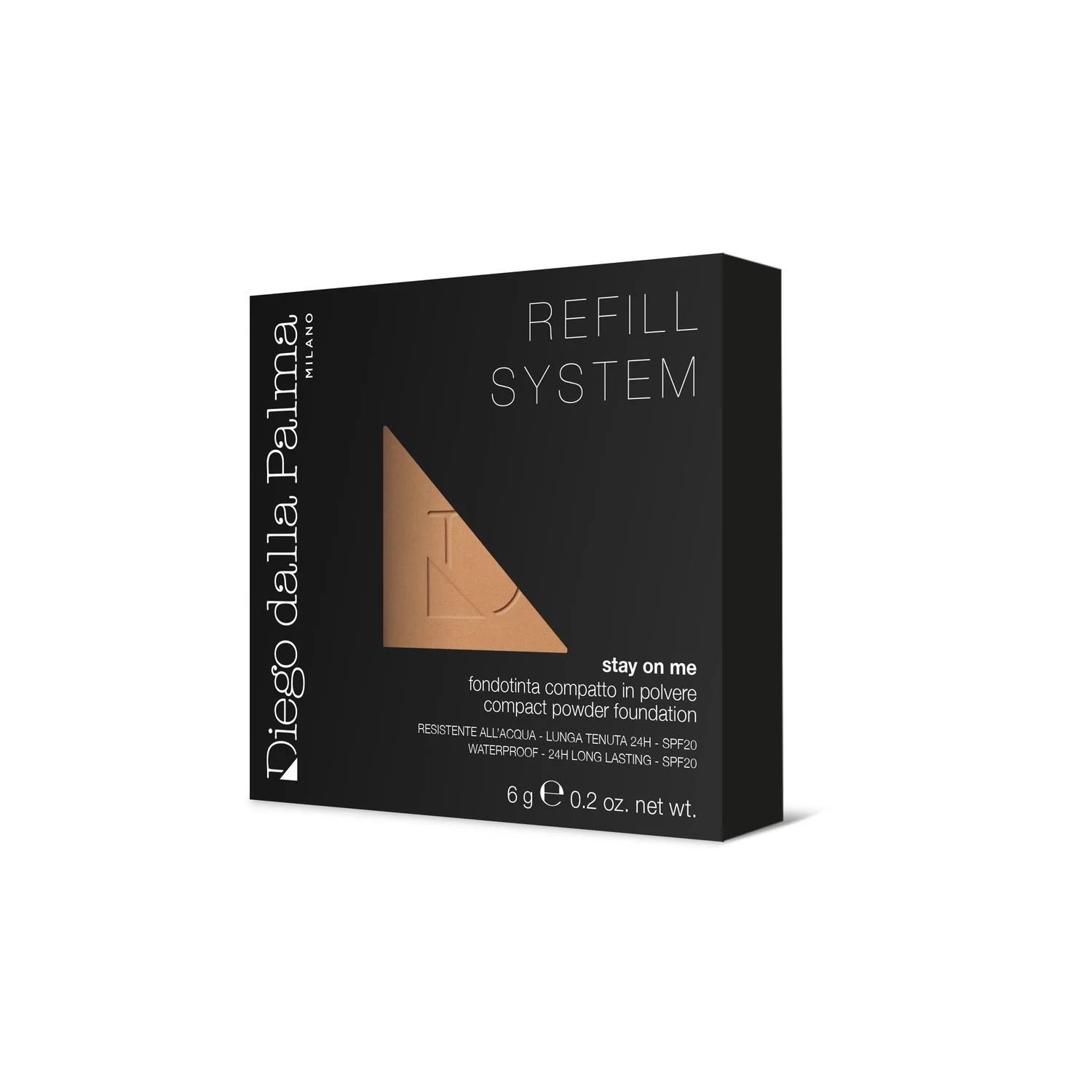 Viso Stay On Me Waterproof Powder Foundation SPF20 Refill System - Fondotinta compatto, Fondotinta in polvere