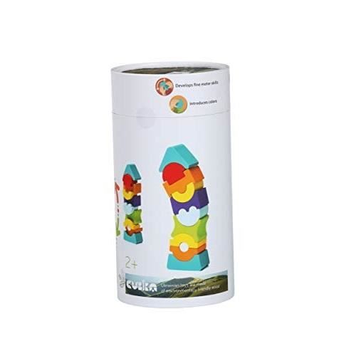 Jeu de construction en bois - CUBIKA - Torre de Madera 12862 - Multicolore - 11 pièces