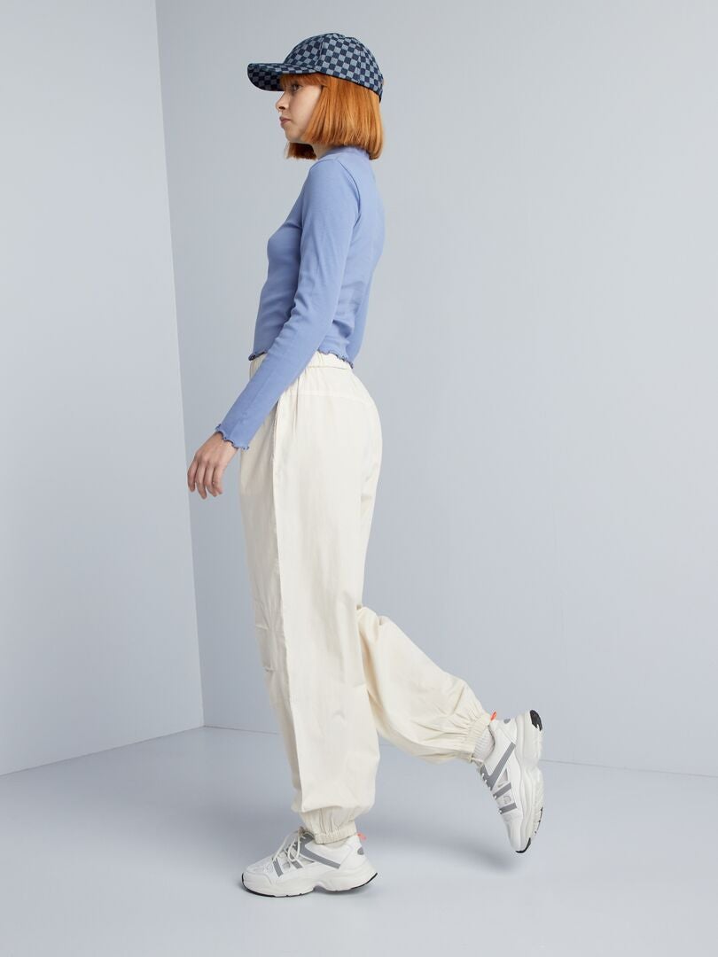 Lichtgewicht, loszittende broek - BEIGE