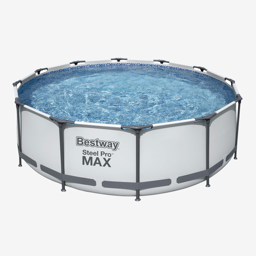Piscine hors-sol tubulaire Bestway Steel Pro Max 366 x 100 cm avec pompe de filtration à cartouche 2 006 L/h