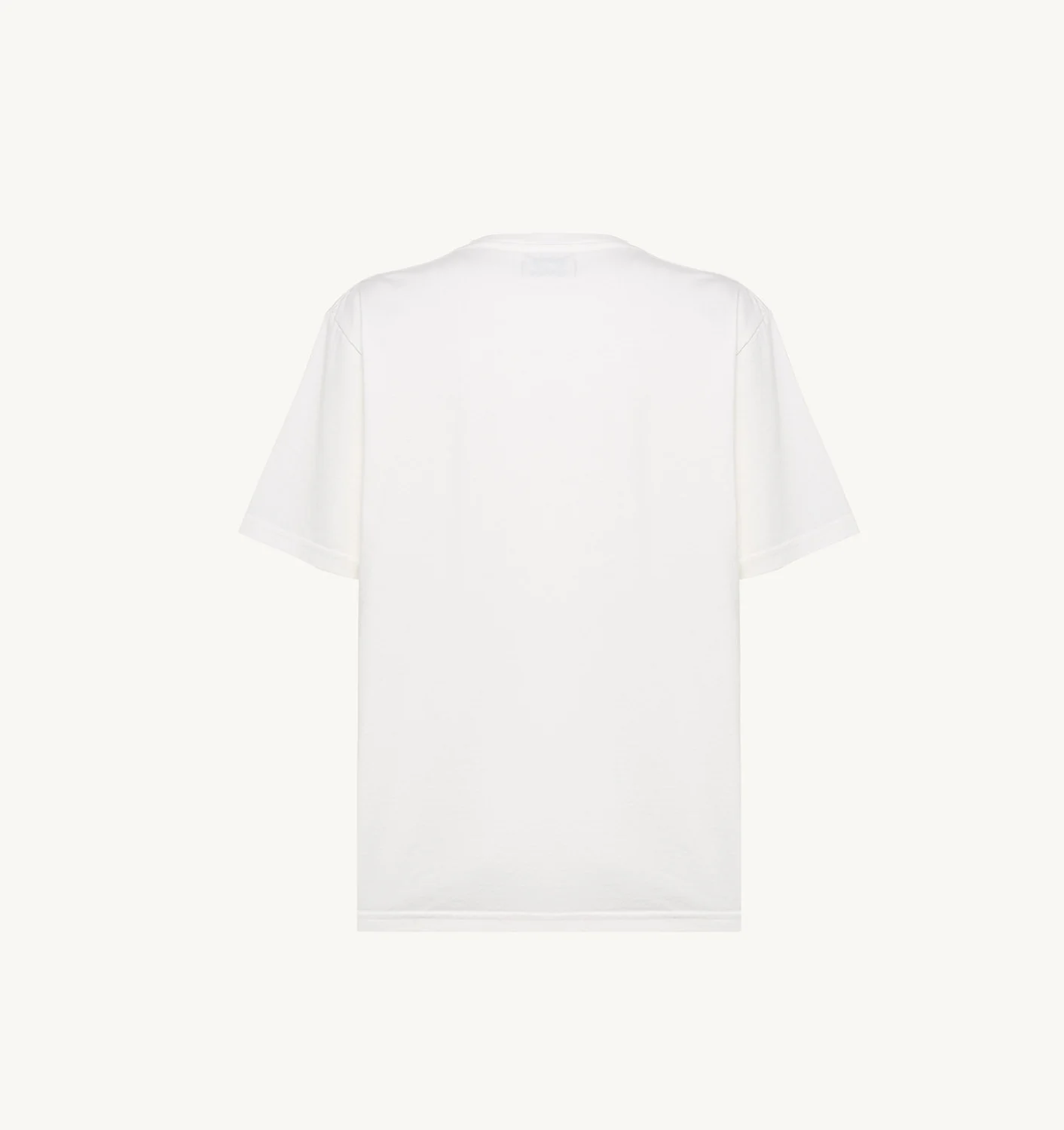 TRICOU ALB DIN JERSEY DE BUMBAC CU LOGO
