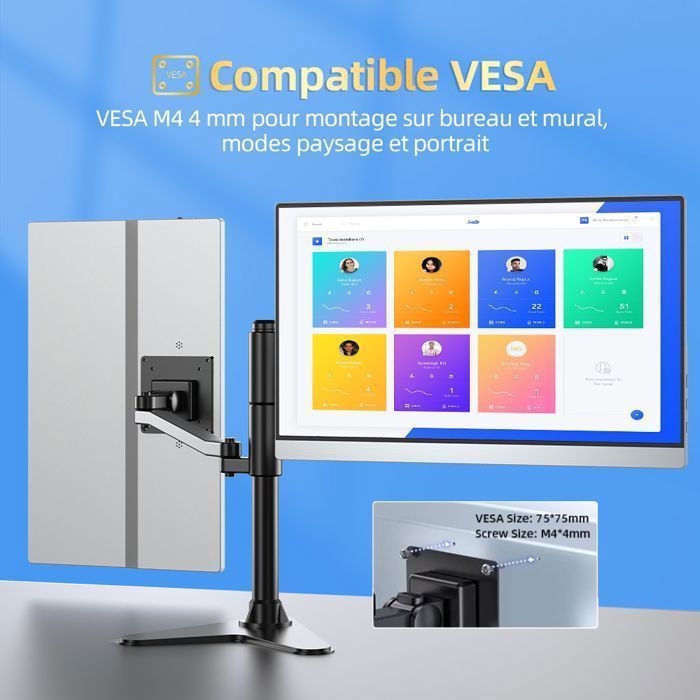 Monitor portatile Ultra HD 4K da 15,6 pollici, 3840 x 2160, luminosità 400 cd/m² | 90% NTSC | Compatibile al 100% con Adobe VESA