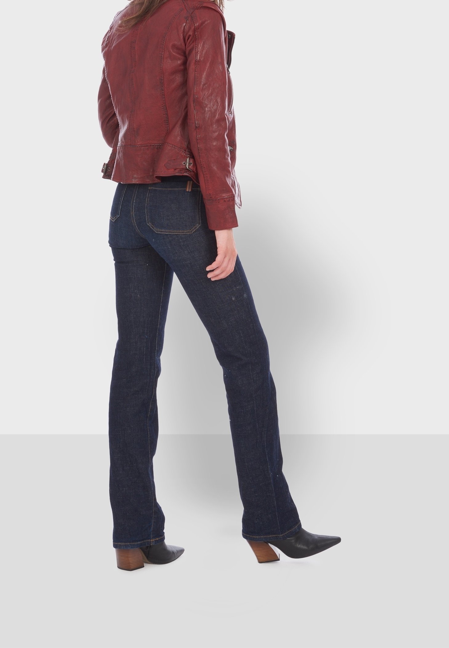 Veste en cuir Oakwood - rouge