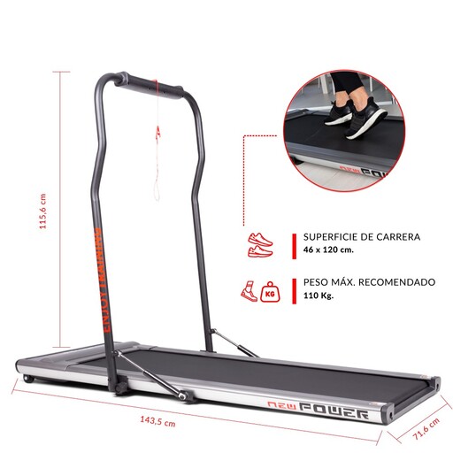 Newpower Slim (1100 W) Ultrafeines faltbares elektrisches Laufband