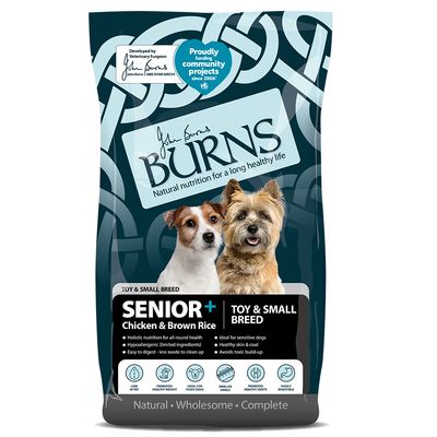 Burns Senior+ Toy & Small Breed - Kuře a hnědá rýže