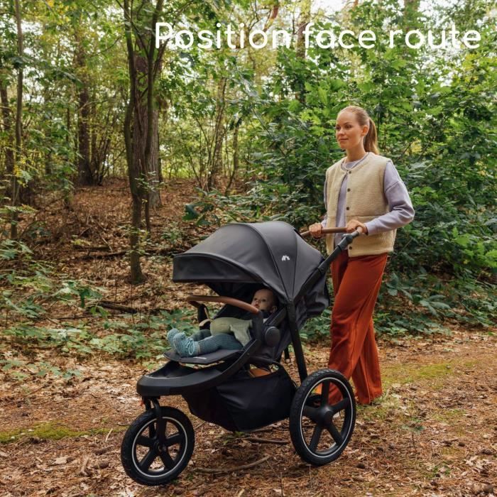 Passeggino Bebeconfort Cloudy a 3 ruote, adatto a tutti i terreni, da 0 a 4 anni (22 kg max), reclinabile, chiusura rapida, manubrio regolabile, colore minerale.