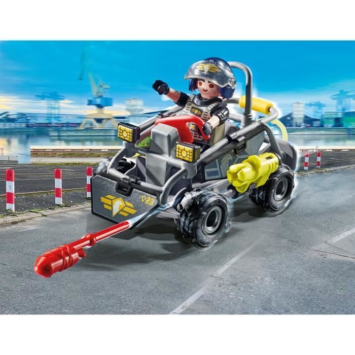 PLAYMOBIL 71147 Quadriciclo Bandido Transformável, Unidade de Elite da Polícia, Ação na Cidade, Idade 5+