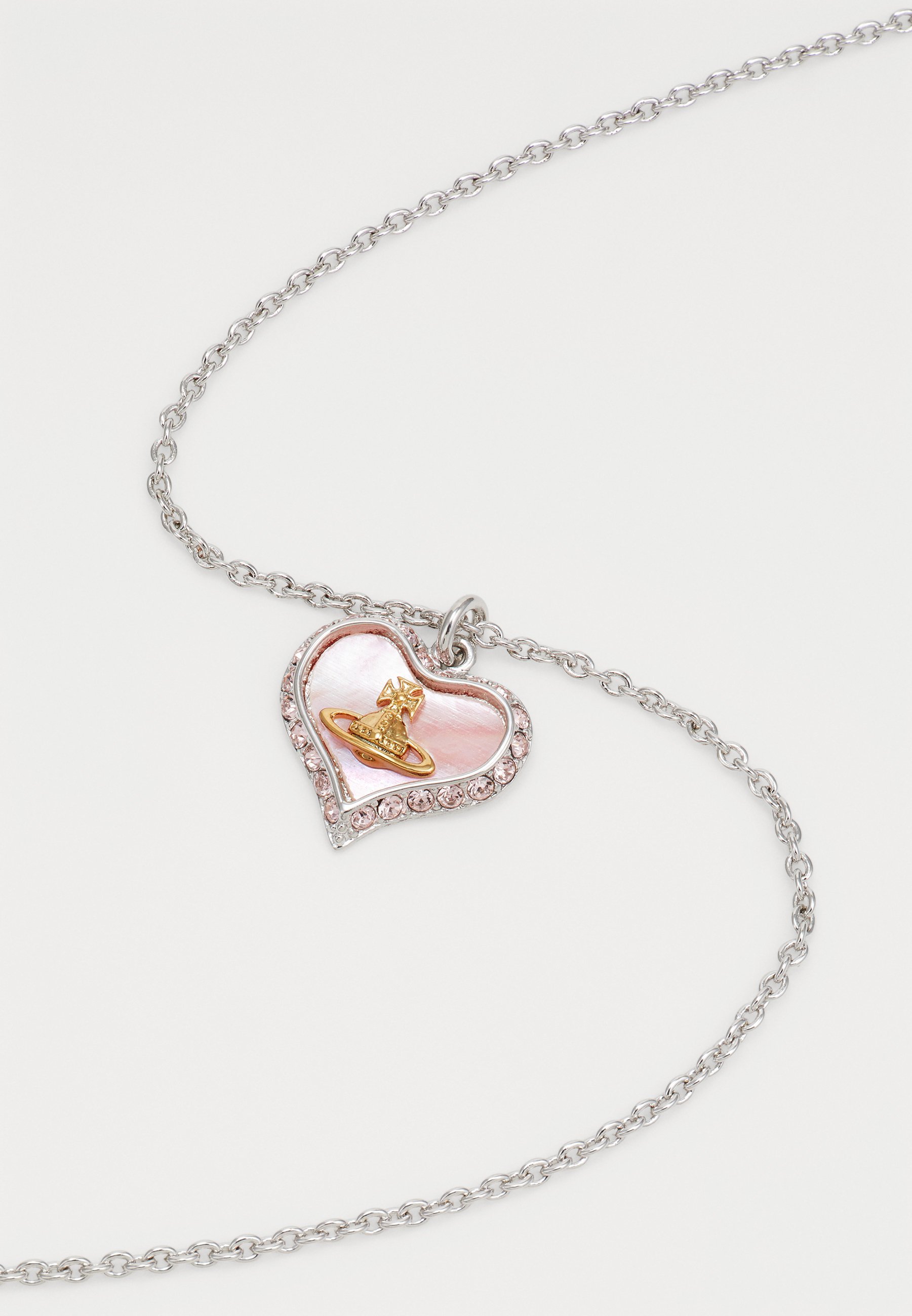 Vivienne Westwood PETRA HANGER - Halsketting - zilverkleurig/goudkleurig/koraal