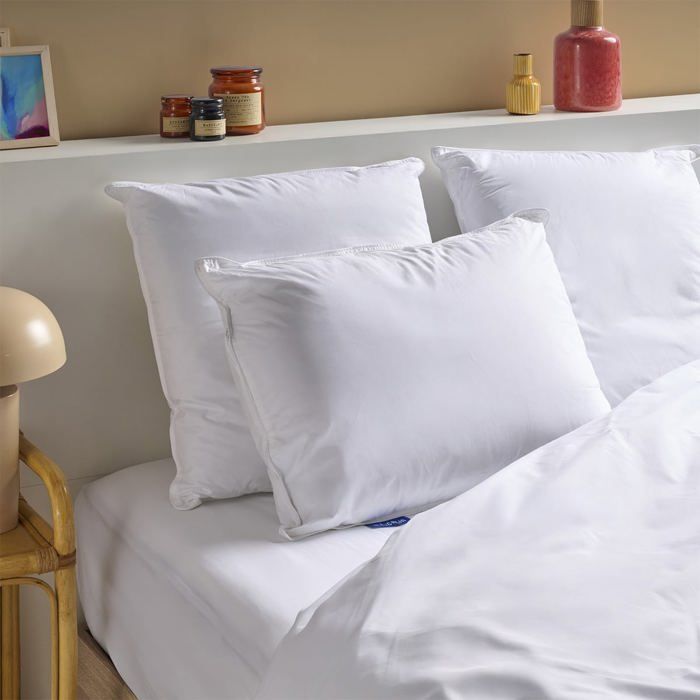 Cuscino in memory foam misto, antiacaro, 50x70 cm - Comfort regolabile - Barre in memory foam - BLU CALIN