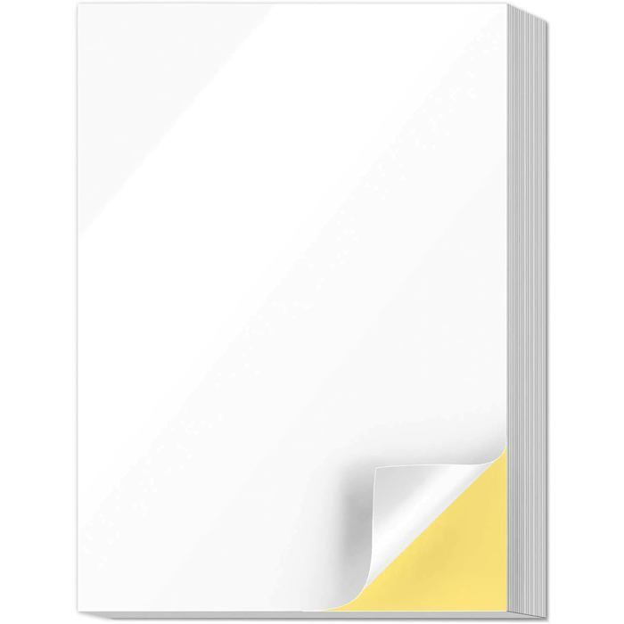 30 Feuilles A4 Imprimante Etiquette Autocollante Papier Autocollant Imprimante Adhésif Blanc