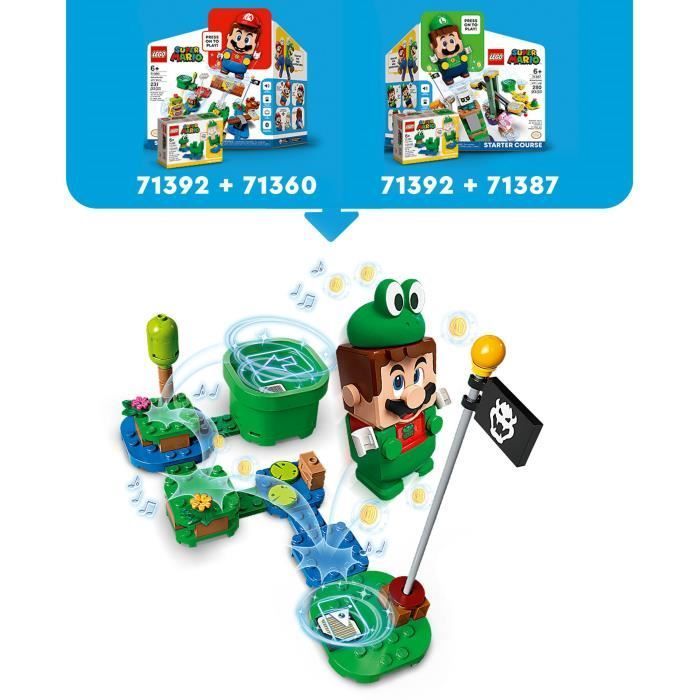 LEGO® 71392 Super Mario Pack de Puissance Mario Grenouille, Jouet à Collectionner, Cadeau pour Garçons et Filles