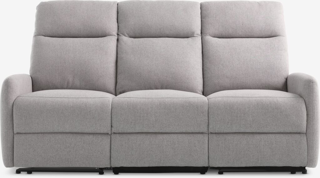 VONSILD atlošiama sofa VONSILD 3 vietų elektrinė, šviesiai pilka, audinys