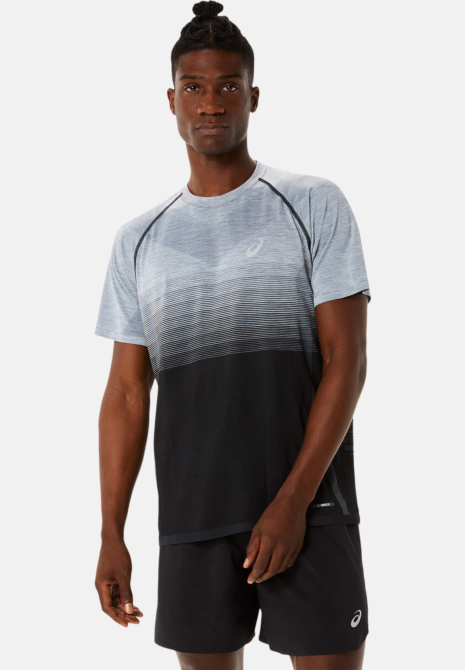 ASICS SEAMLESS SS - Sport T-shirt - Performance Black Carrier Grey