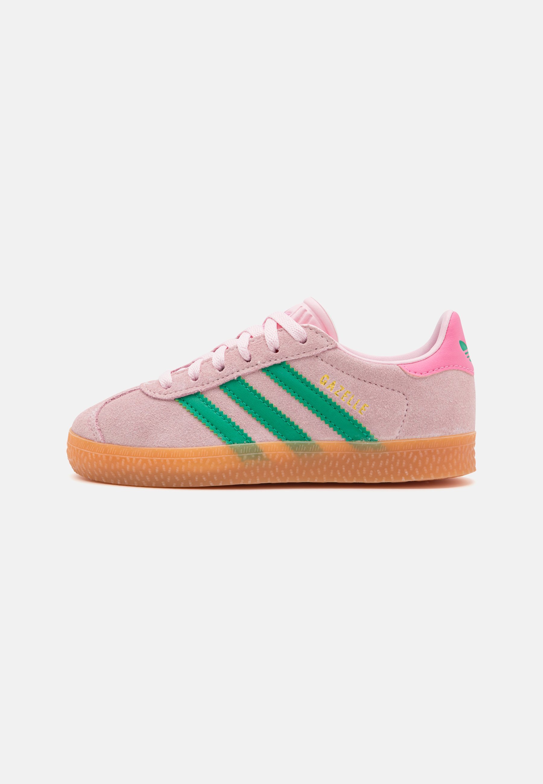 adidas Originals GAZELLE KIDS - Tênis - rosa claro/verde quadra/rosa vibrante