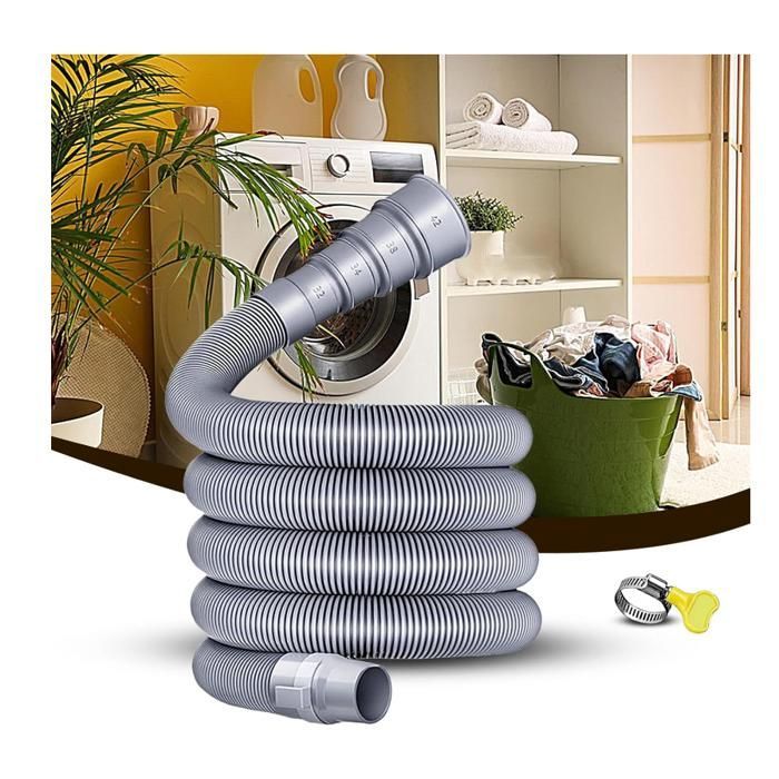 Kit de manguera de drenaje para autocaravanas de 3 m - Manguera de drenaje para caravanas con adaptador ajustable, sistema de aguas residuales versátil.